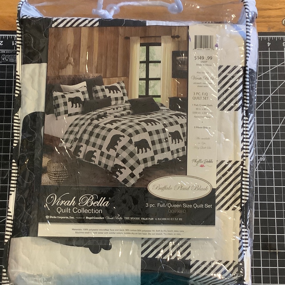Black and White Quilt Set Full/Queen